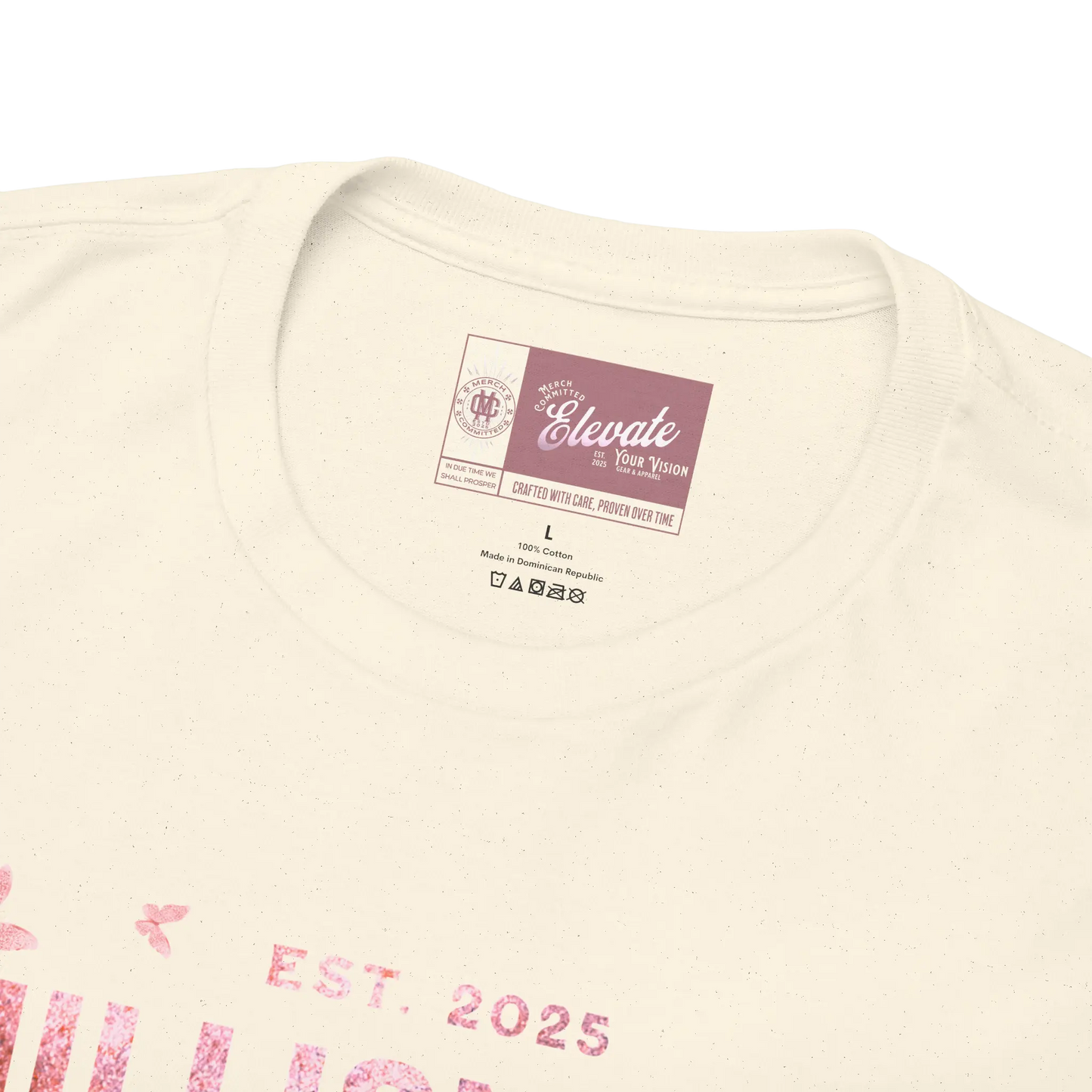 Millionaire Mindset Tee – Pink Stone Butterfly Edition Merch Committed
