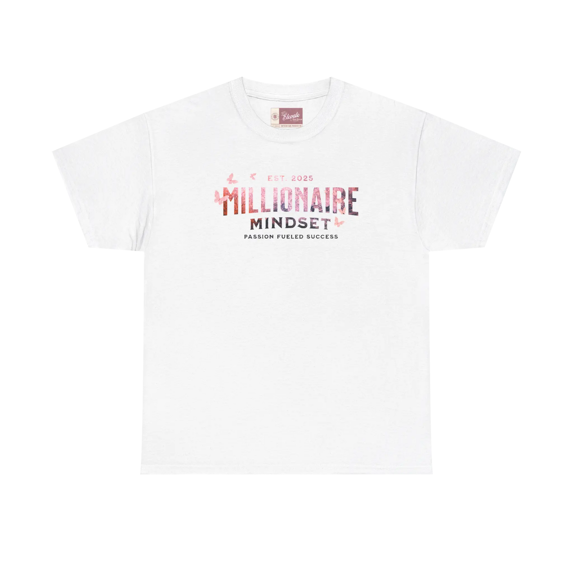 Millionaire Mindset Tee – Pink Stone Butterfly Edition Merch Committed