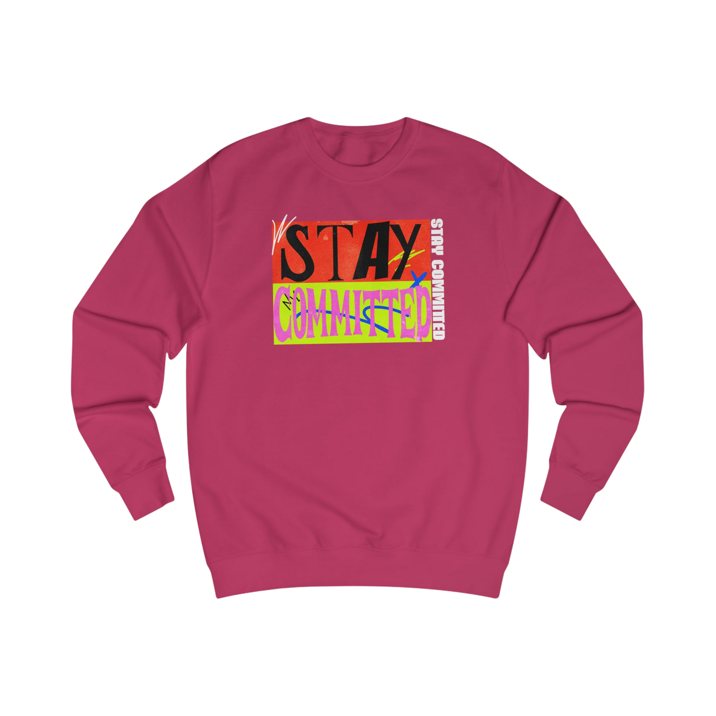Stay Committed Color Block Cewneck