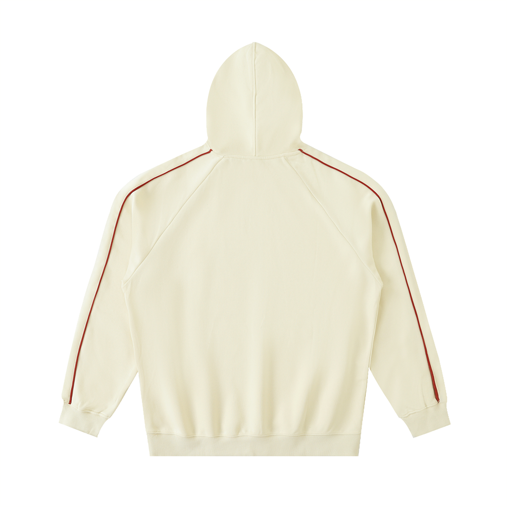 Contrast Piping Raglan Hoodie