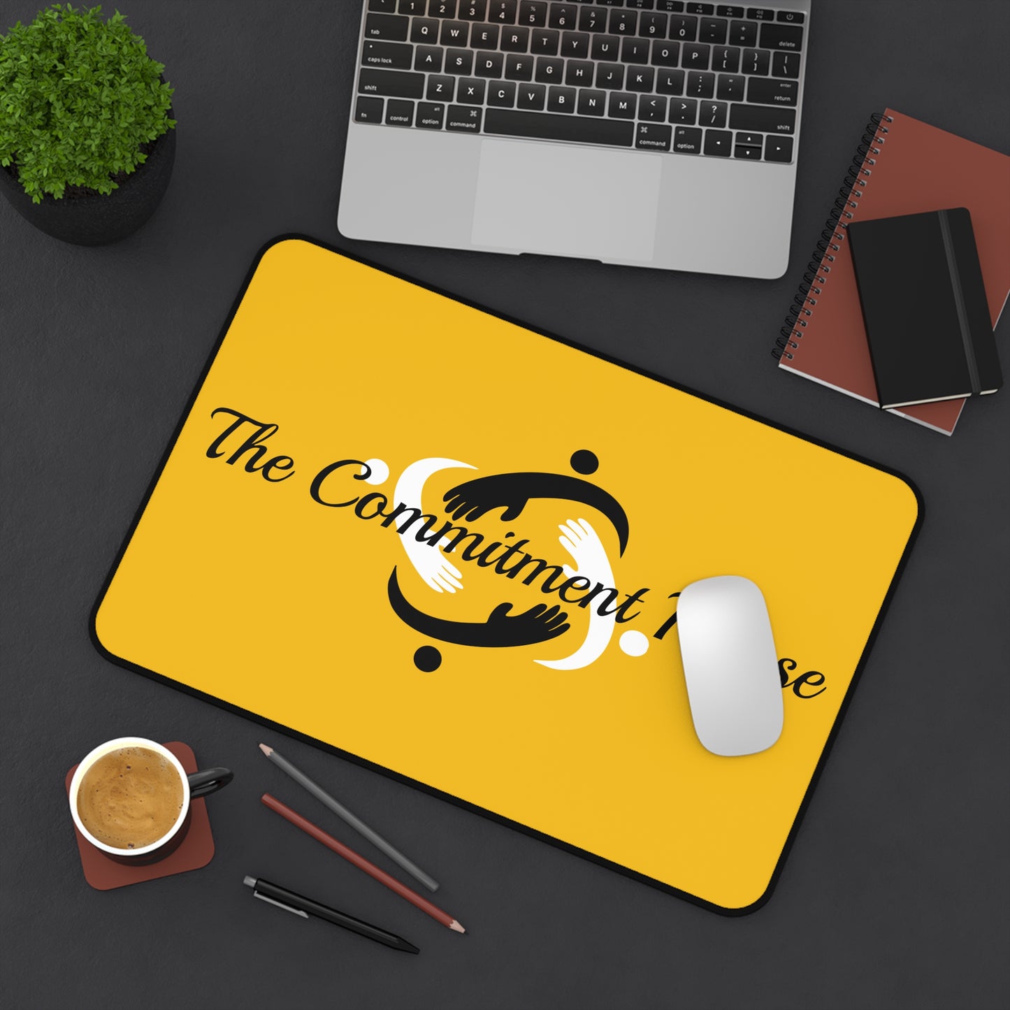 The Commitment House Yellow Logo Desk Mat