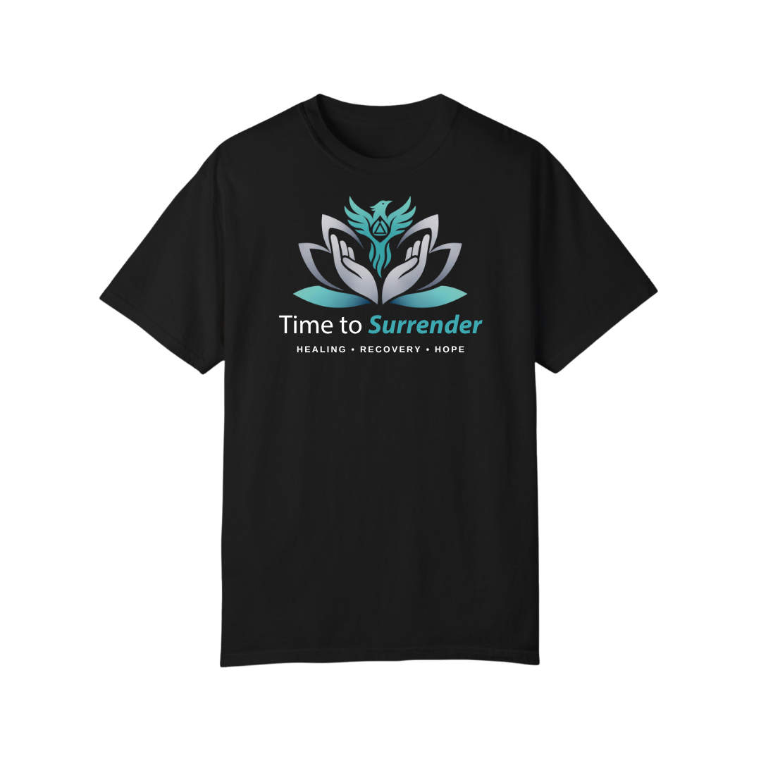 Time To Surrender Mental Health Black Out Tee
