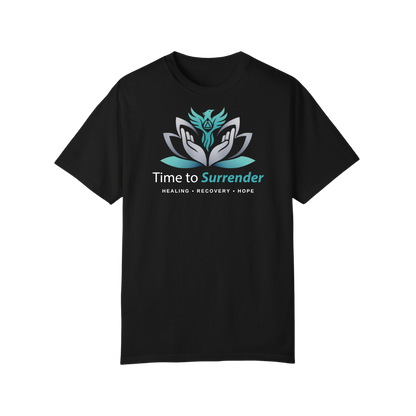 Time To Surrender Mental Health Black Out Tee