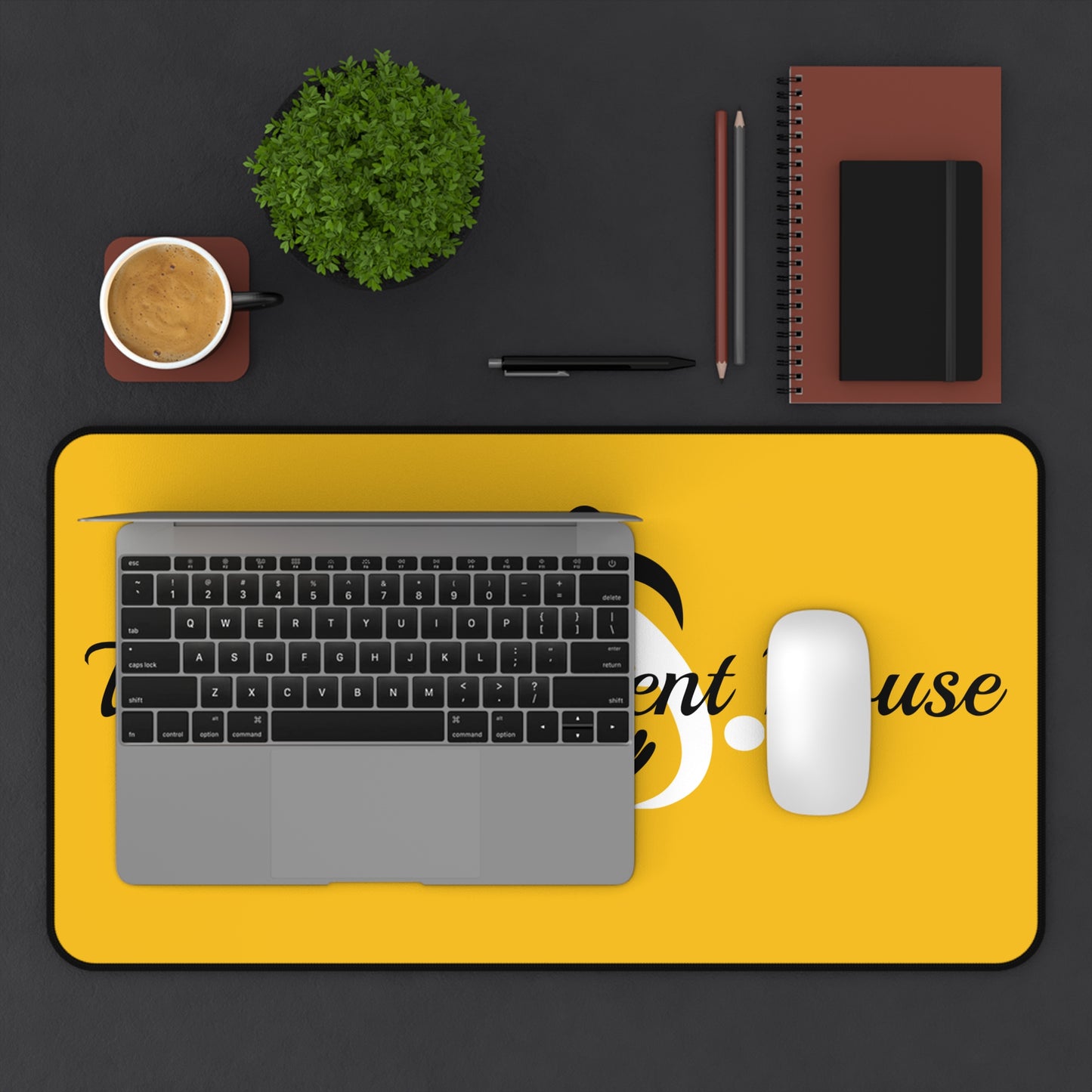 The Commitment House Yellow Logo Desk Mat