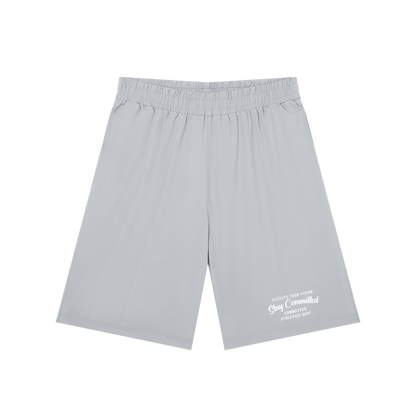 Men’s Solid Elastic Waist Shorts