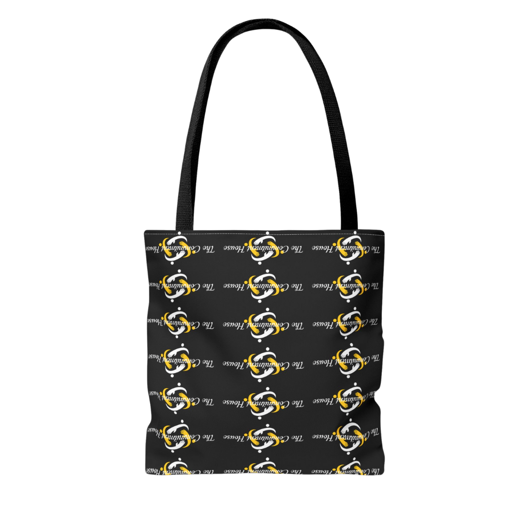 TCH Black Patterned Tote Bag