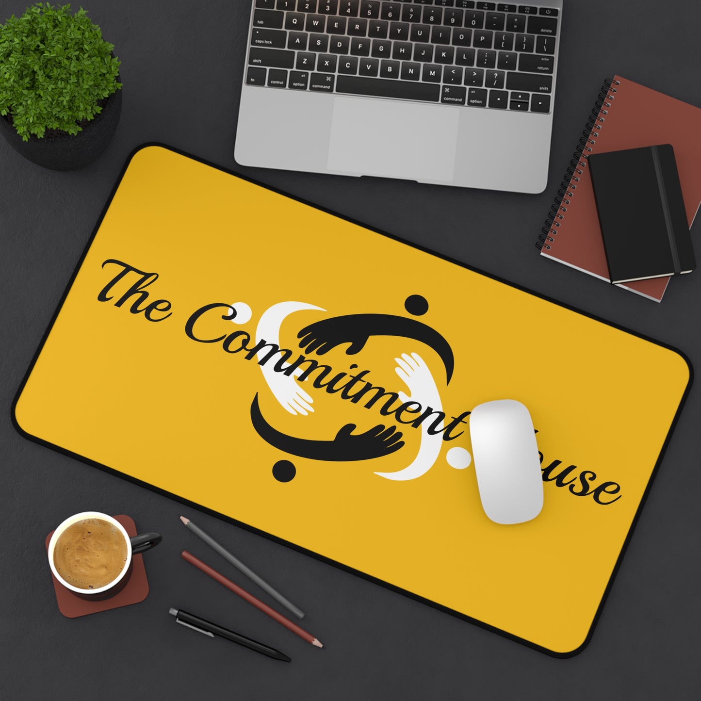 The Commitment House Yellow Logo Desk Mat