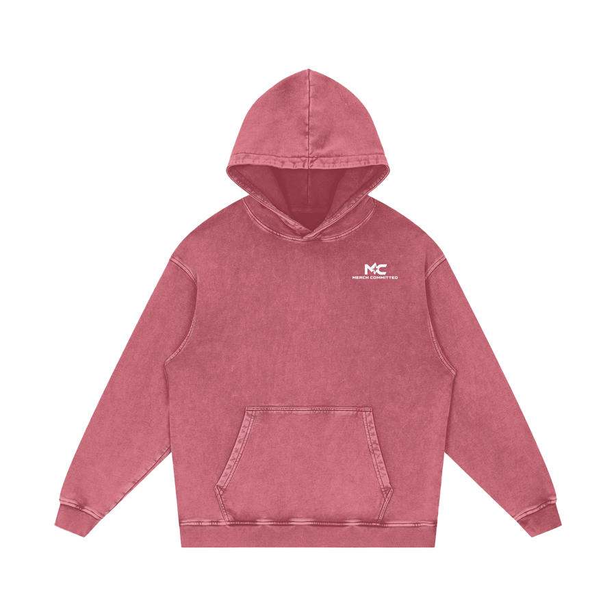Snow Washed Loose Cotton Hoodie