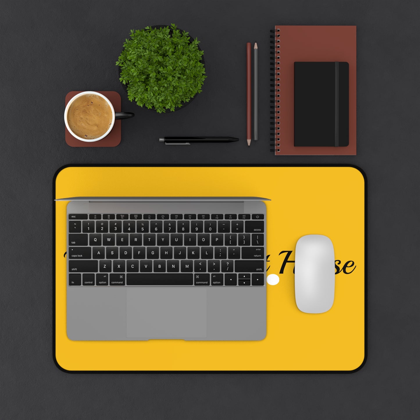The Commitment House Yellow Logo Desk Mat