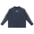 Snow Washed Contrast Tape Sweatshirt