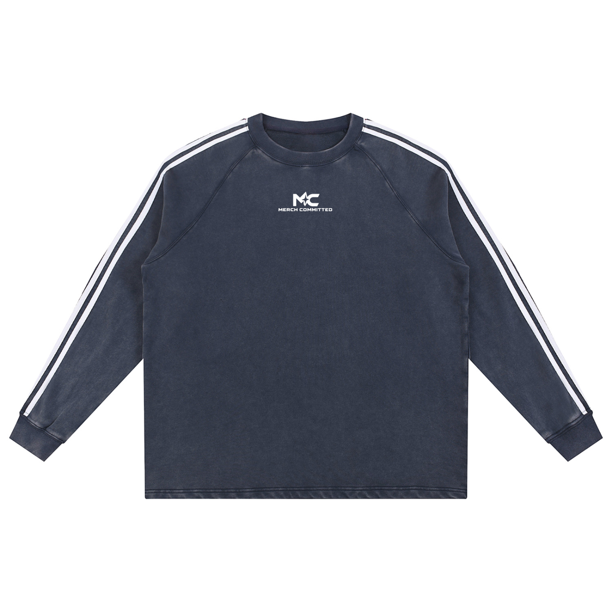 Snow Washed Contrast Tape Sweatshirt