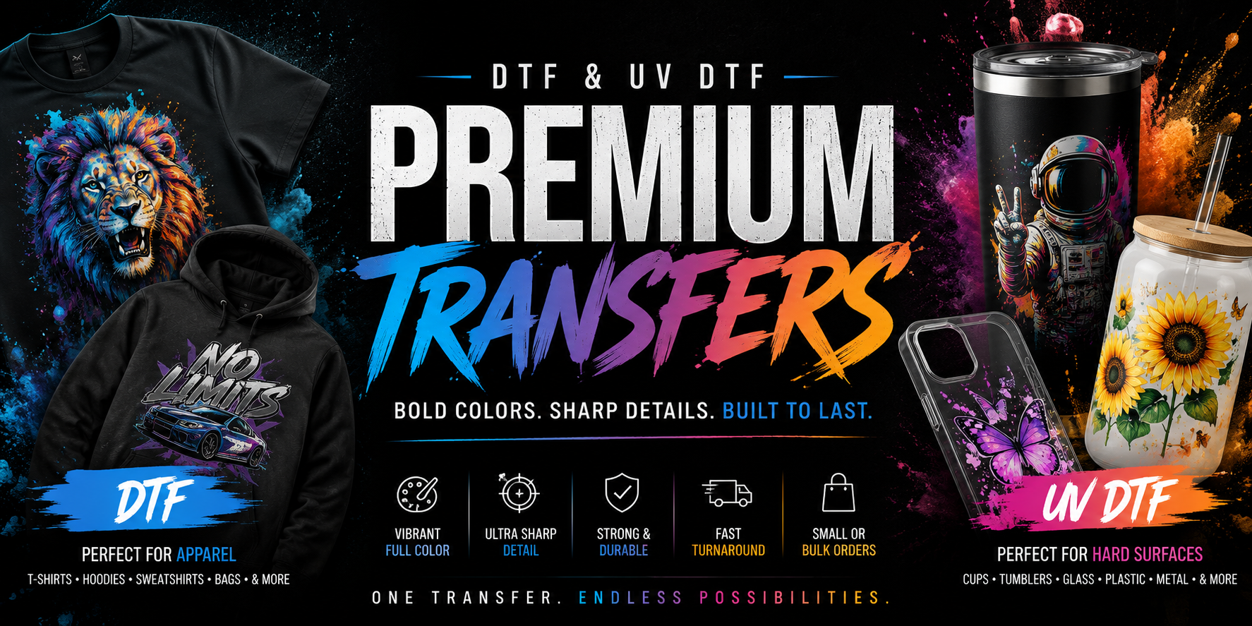 DTF and UV DTF transfers banner