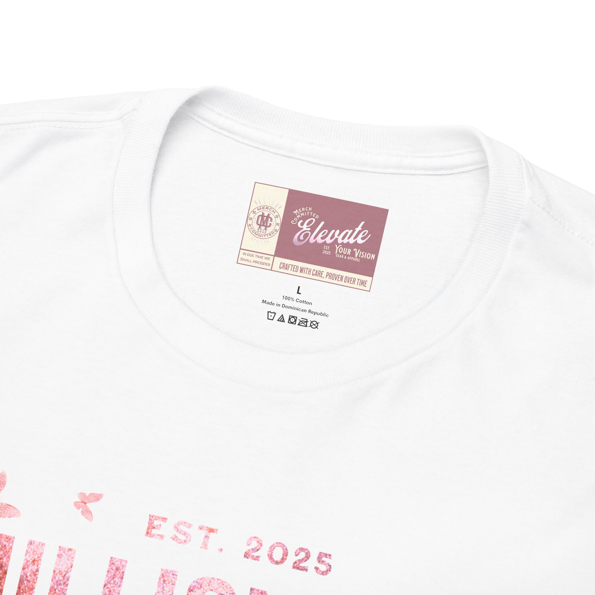 Millionaire Mindset Tee – Pink Stone Butterfly Edition