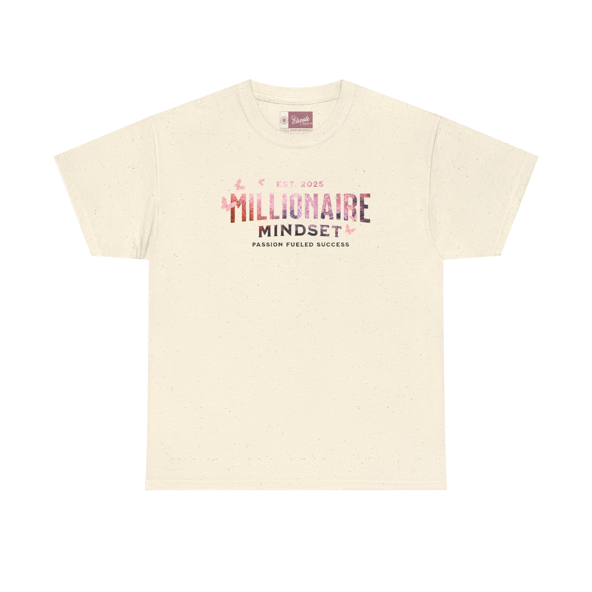 Millionaire Mindset Tee – Pink Stone Butterfly Edition