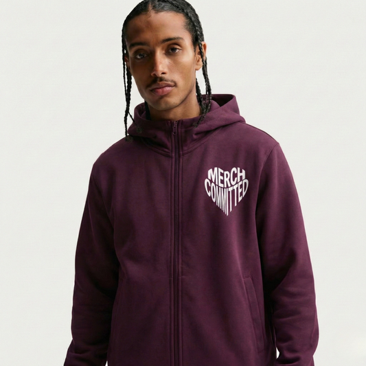Love What You Do – High Neck Hoodie (Wine)