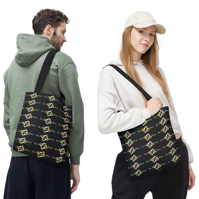 TCH Black Patterned Tote Bag