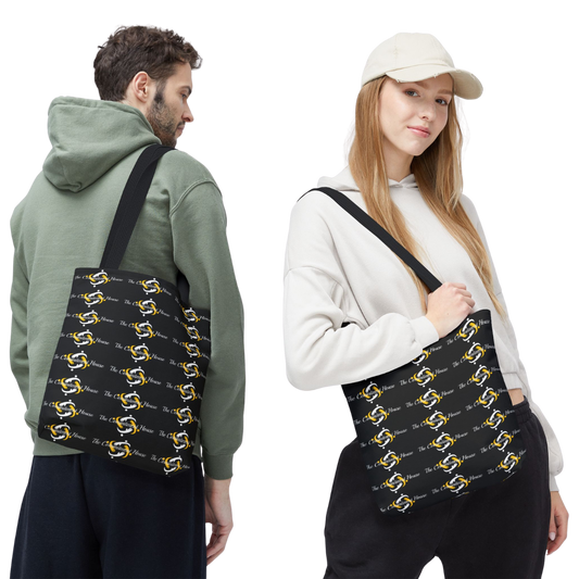 TCH Black Patterned Tote Bag