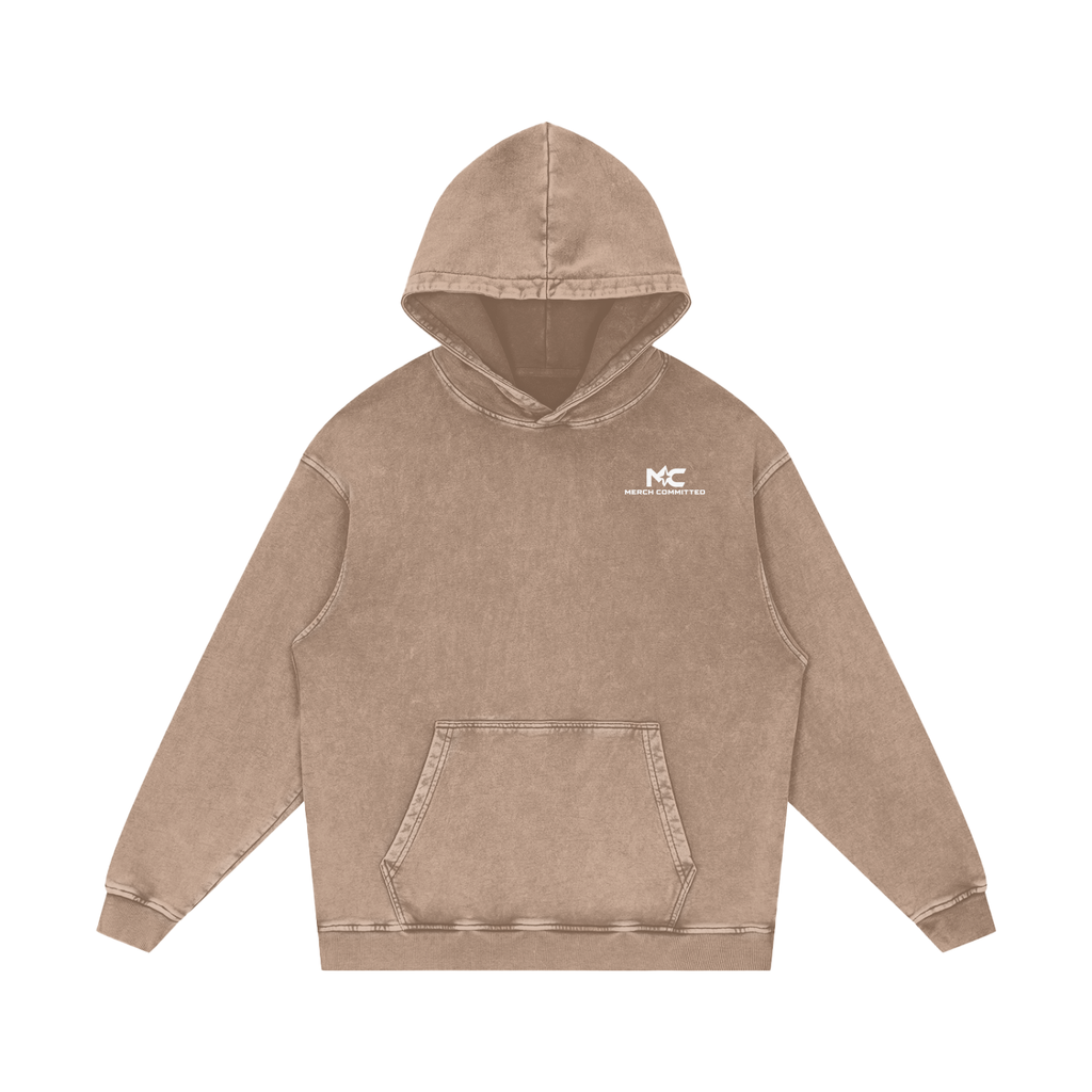 Snow Washed Loose Cotton Hoodie