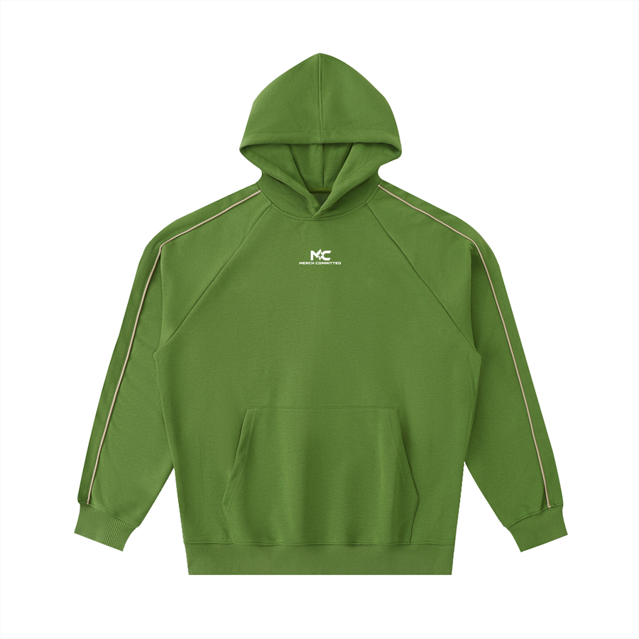 Contrast Piping Raglan Hoodie