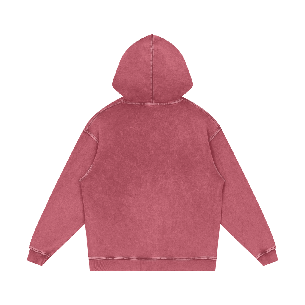 Snow Washed Loose Cotton Hoodie