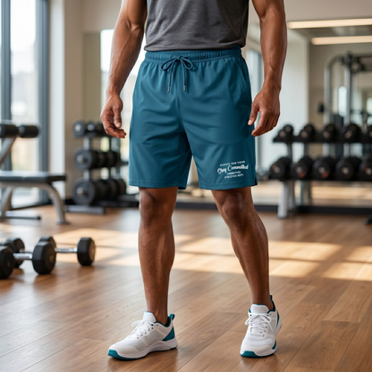 Men’s Solid Elastic Waist Shorts